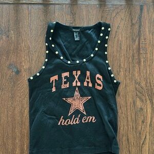 Forever 21 Texas studded tank top small